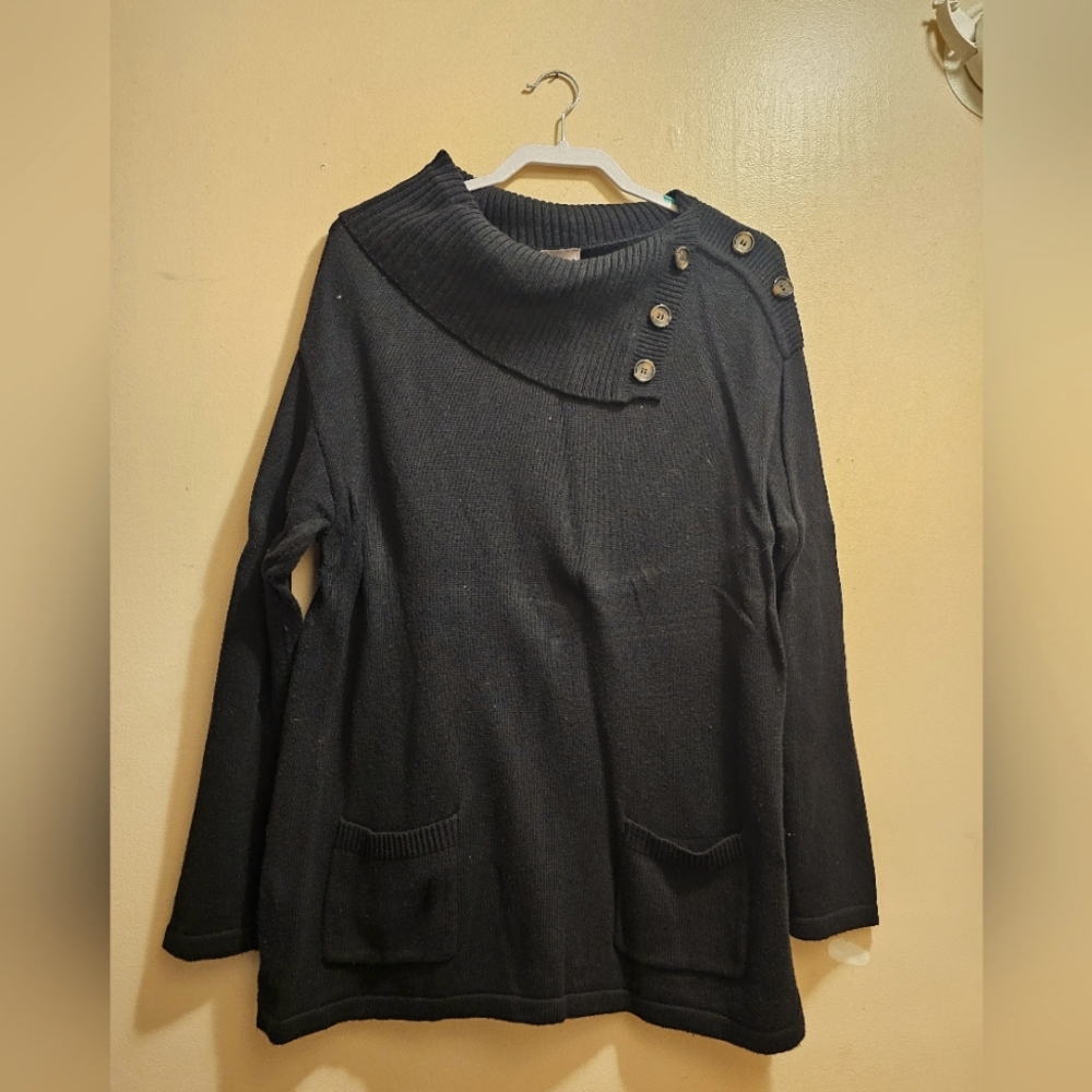Chicos Black sweater size 2 (large)